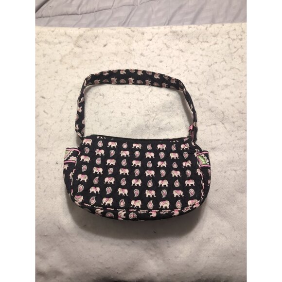 Vera Bradley Pink Elephant small Handbag Top Zip - Picture 1 of 10
